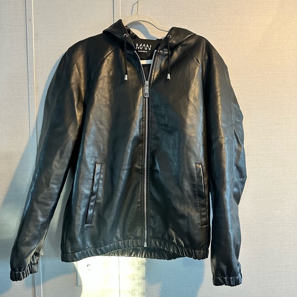 Leather look boohoo man jacket - Picture 8 of 11